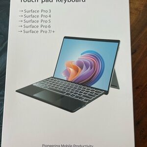 Black Touch Pad Keyboard for Surface Pro